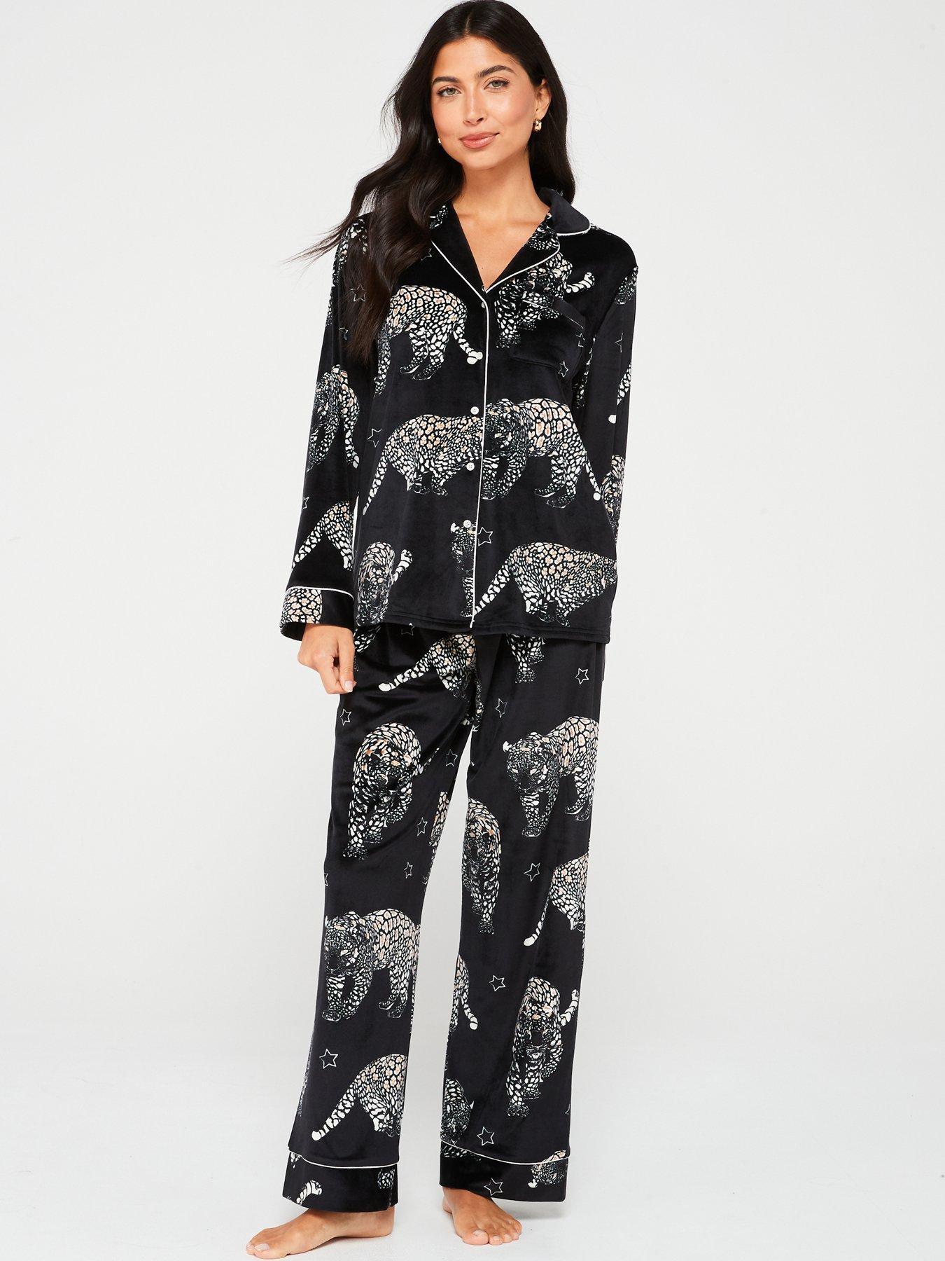 Ladies black pjs hotsell