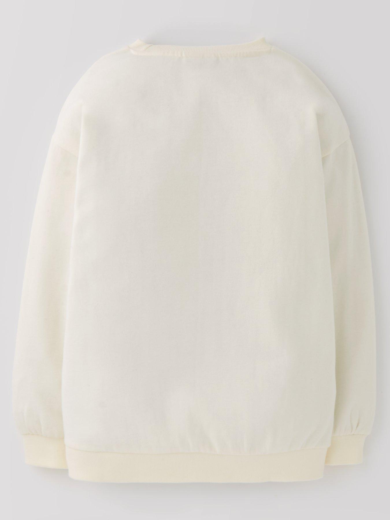 Image 2 of 4 of Hello Kitty Oversized Seam Detail Sweatshirt - Off White