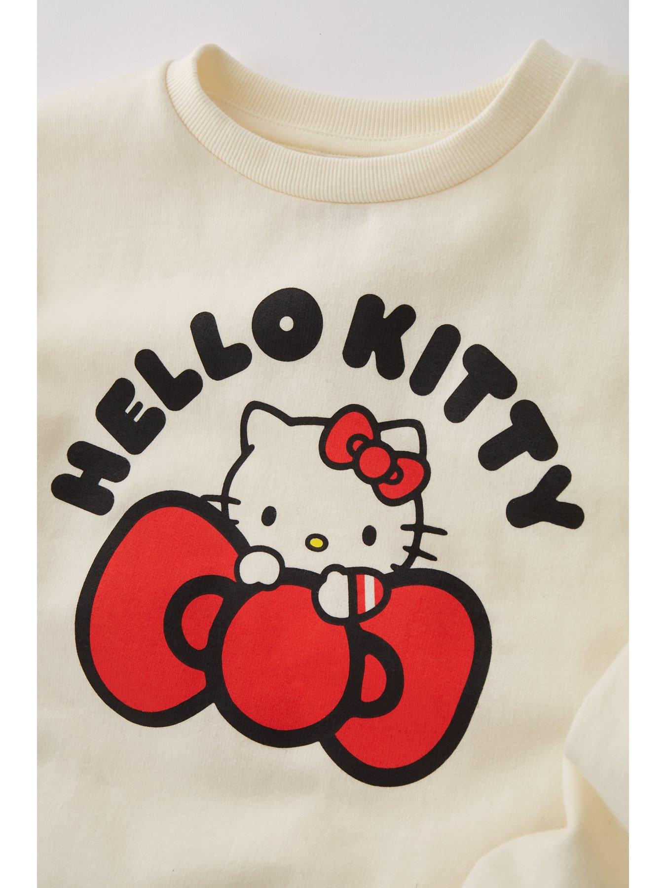 Image 3 of 4 of Hello Kitty Oversized Seam Detail Sweatshirt - Off White