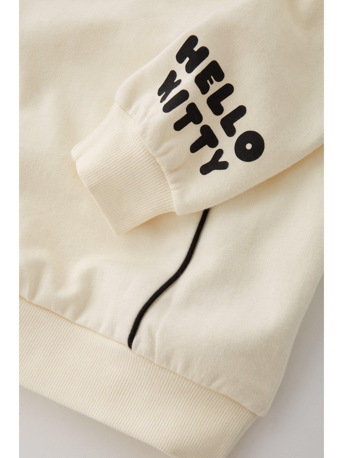 Image 4 of 4 of Hello Kitty Oversized Seam Detail Sweatshirt - Off White