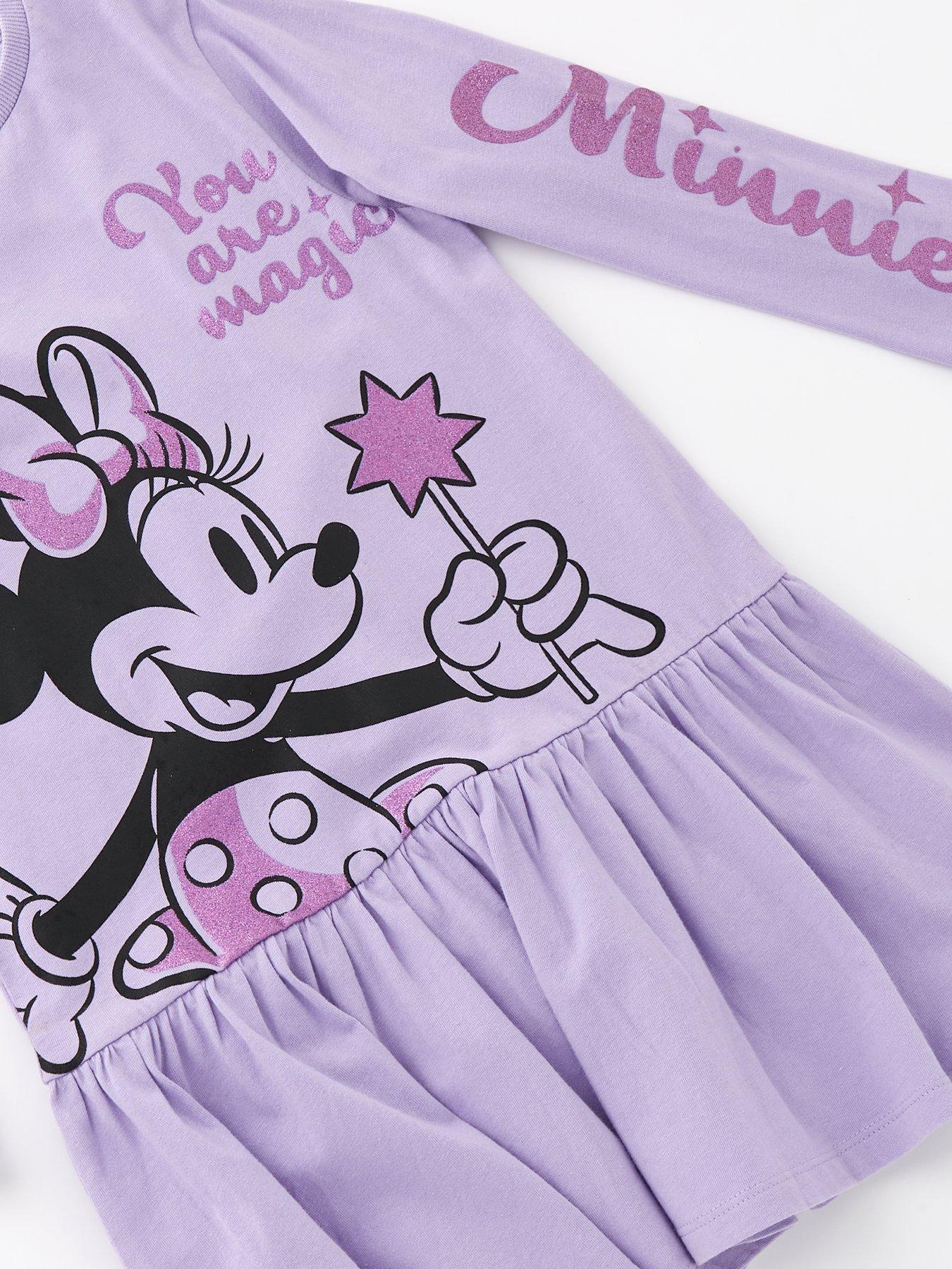 Disney Minnie Mouse Skater Long Sleeve Dress - Purple | Very