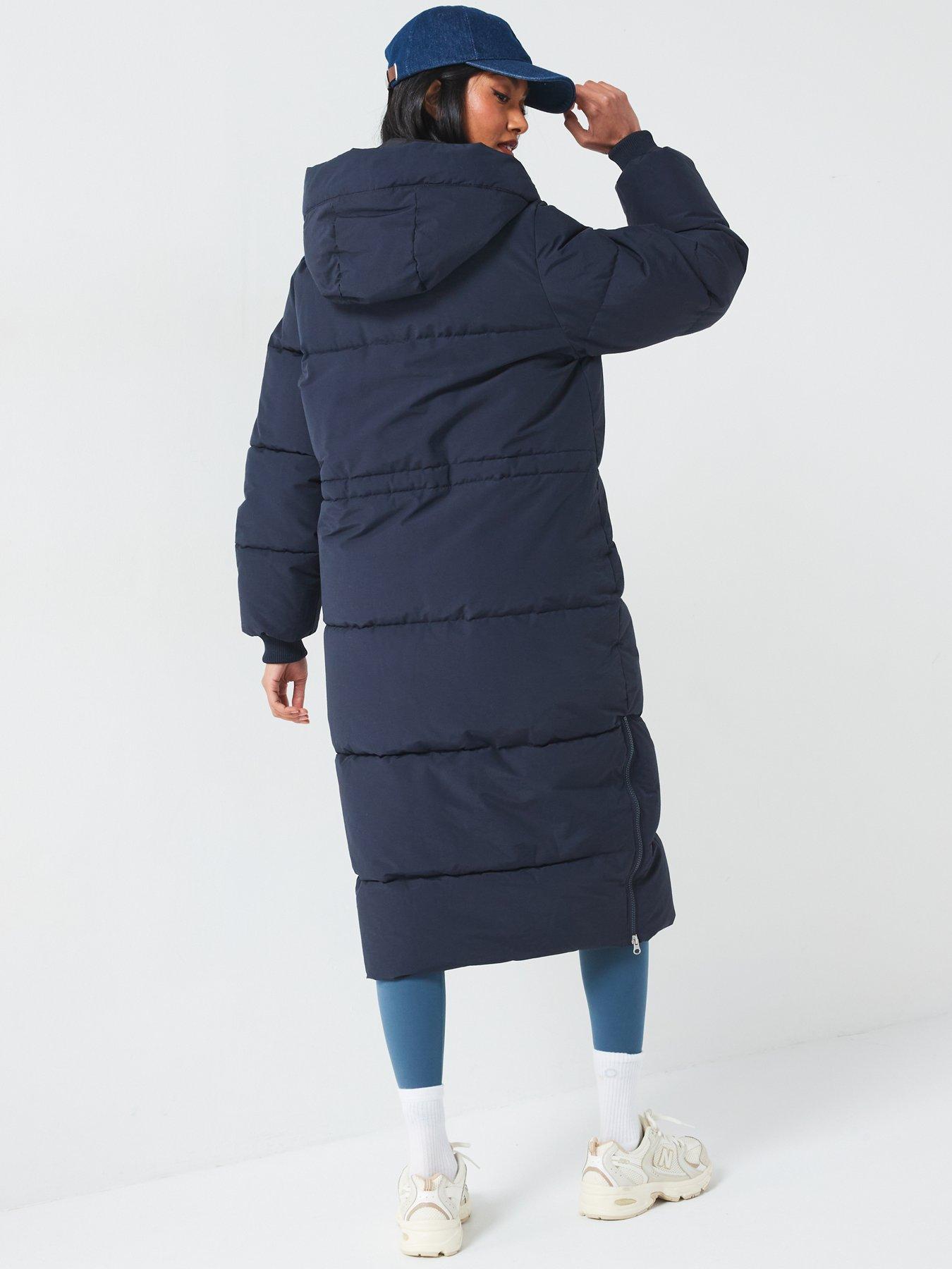 Image 2 of 6 of V by Very Water Resistant Padded Longline Hooded Coat - Navy