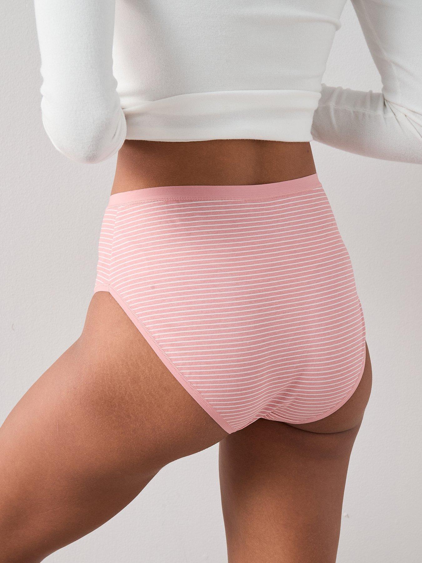 Image 3 of 6 of The Very Collection 5 Pack Cotton Plain And Printed Full High Waisted Briefs