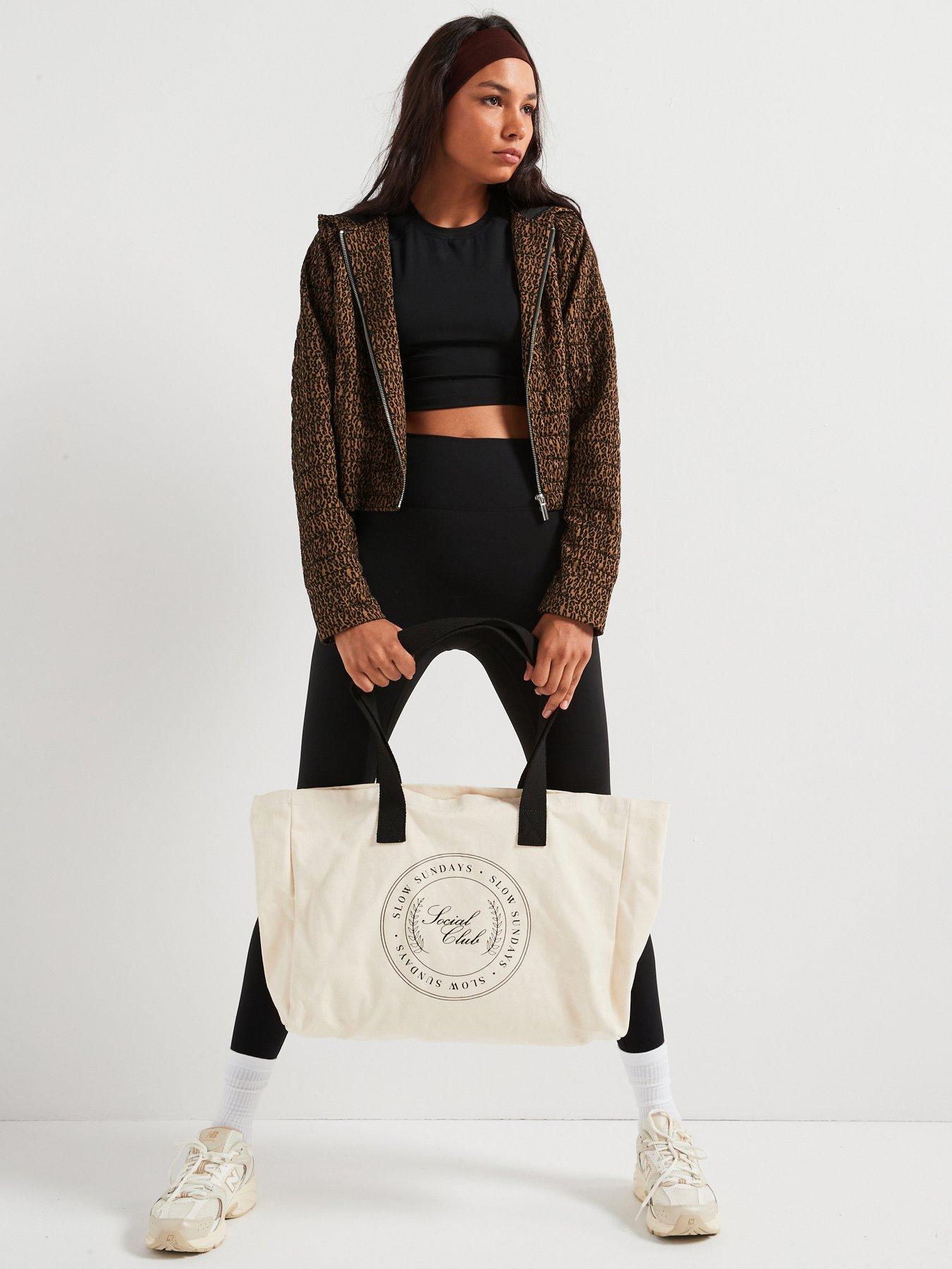 undefined Printed Slogan Canvas Tote Bag