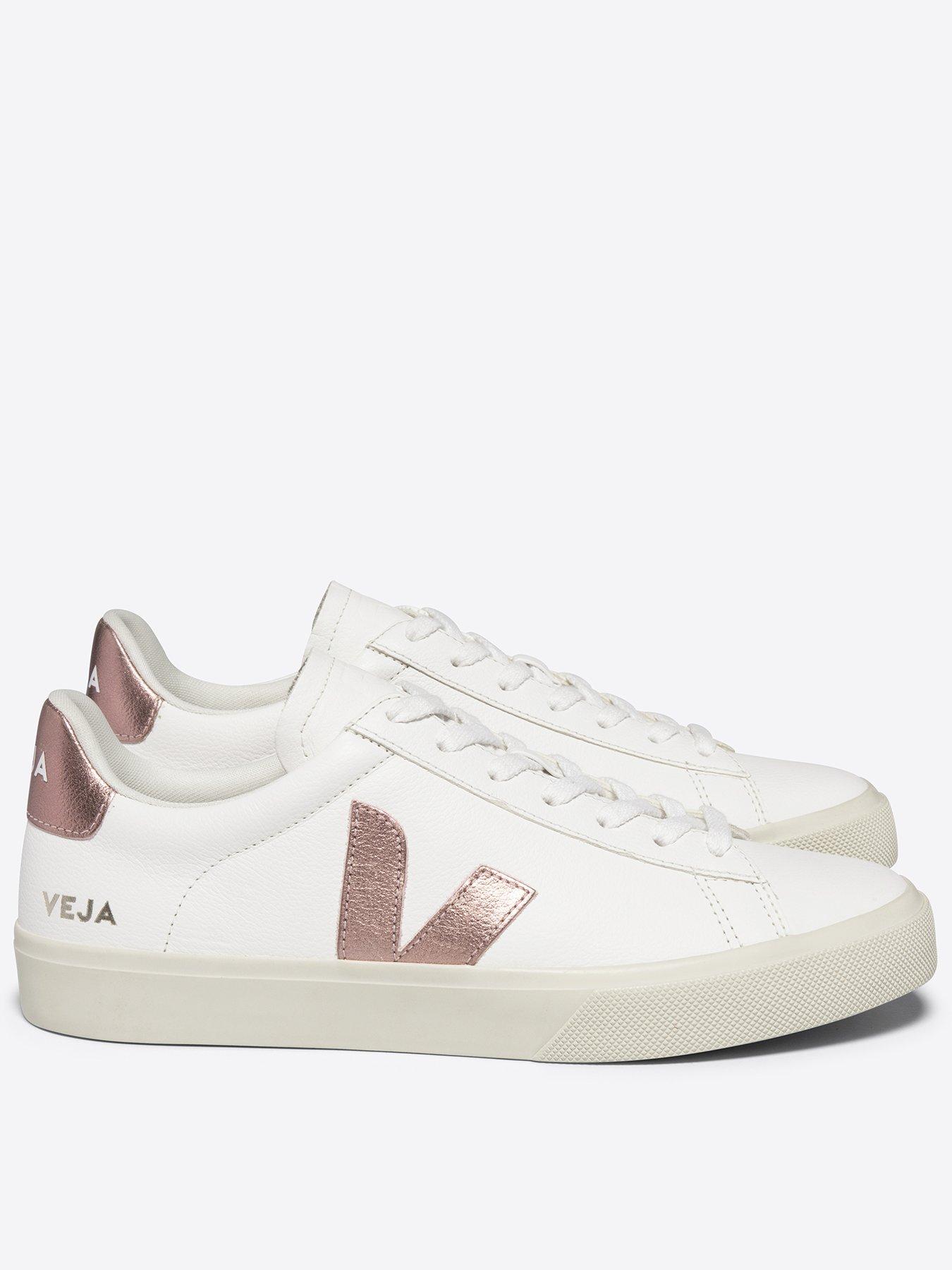 undefined Women's Campo Trainers - Metallic White/Pink
