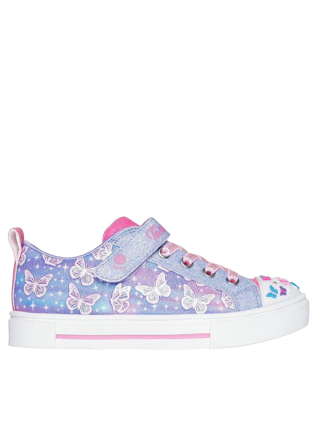 Skechers Girls Twinkle Sparks Butterfly Trainer Very