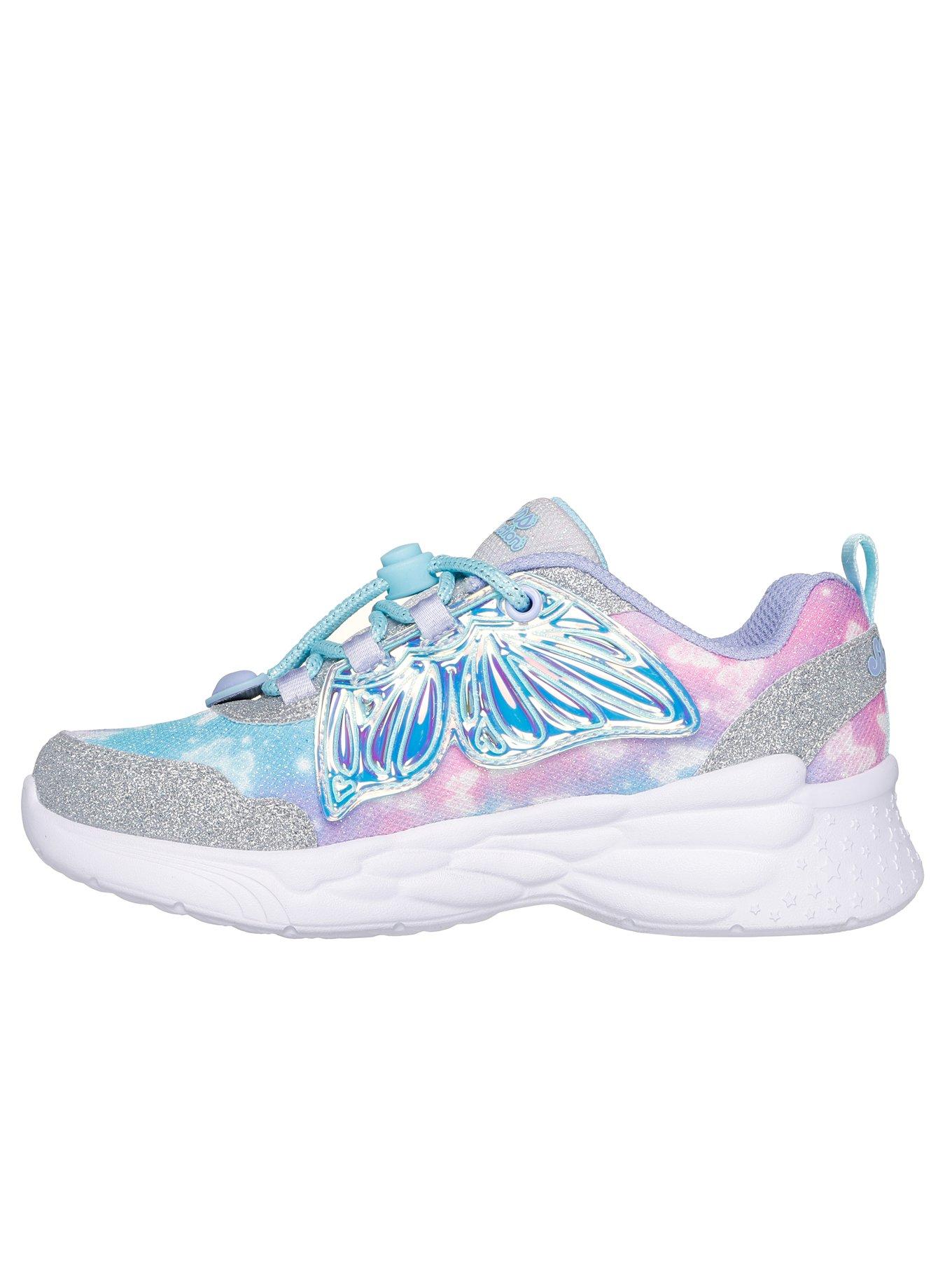 Skechers Girls Dream Racer Lighted Butterfly Wings Trainer Very