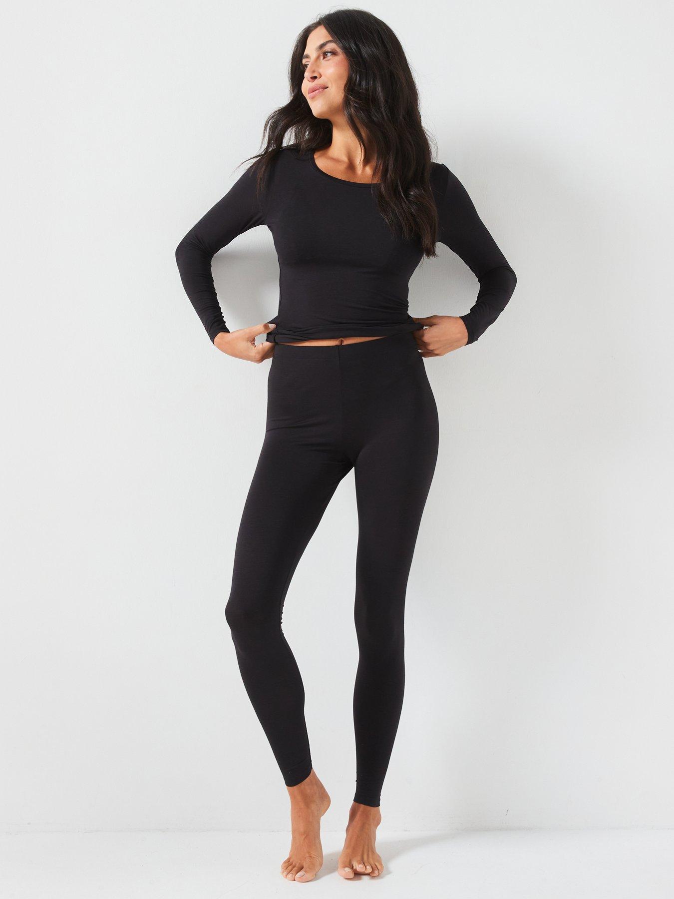 Image 4 of 4 of Everyday 2pk Light Weight Thermal Leggings - Black