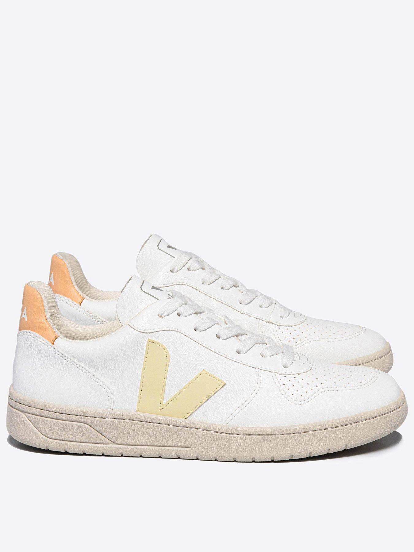 Veja Women's V-10 Trainers - White/Yellow