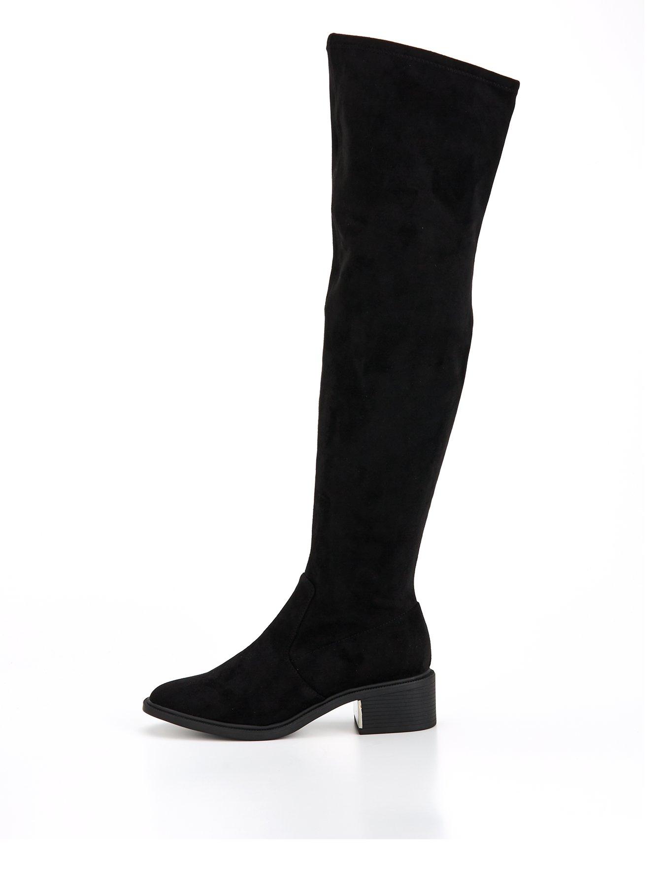 undefined Wide Over The Knee Boot - Black