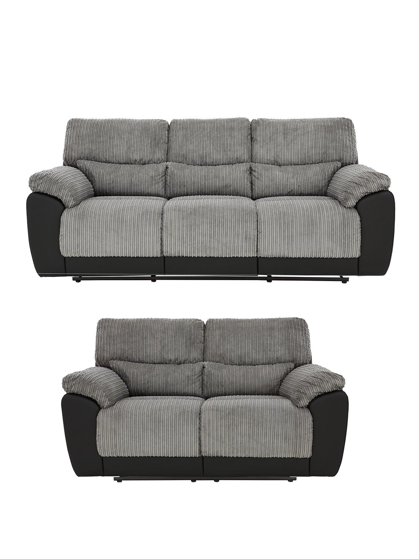 Product photograph of Sienna 3 2 Seater Fabric Recliner Sofa from very.co.uk