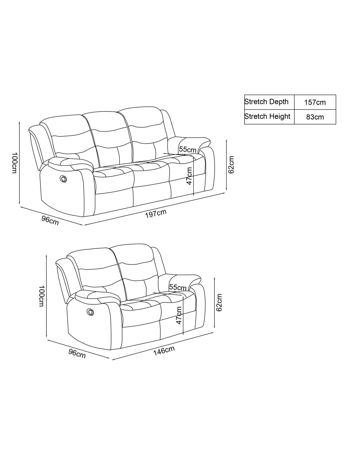 Very Home RothburyLuxury Faux Leather Seater Manual Recliner