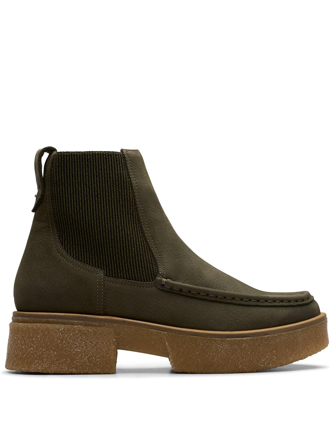 Clarks Linoso Top Ankle Boot Dark Green Very