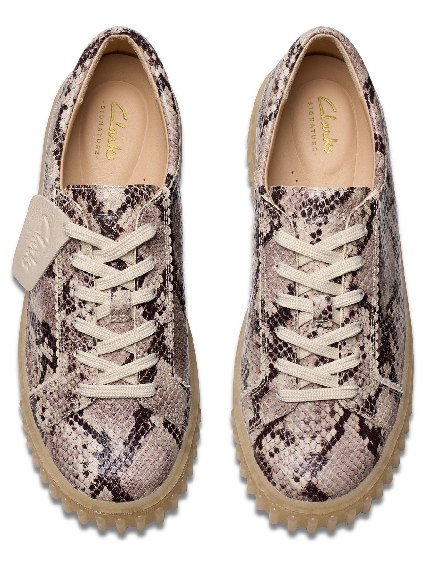 Baskets Clarks Femme Mayhill Bay - Cuir, Semelle TPR Souple, Confort Classique