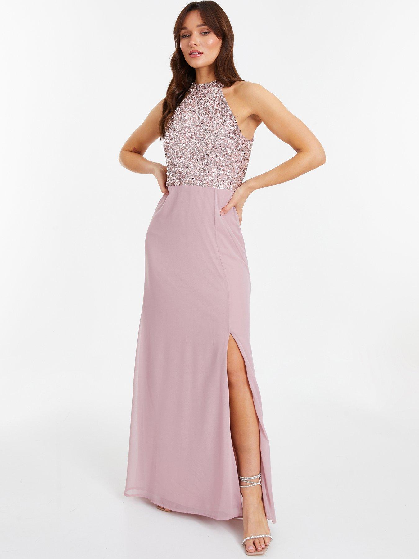 Dresses Bridesmaid Dress Quiz Chiffon Maxi Dress Quiz Pink Embellished  Chiffon Maxi Dress Very