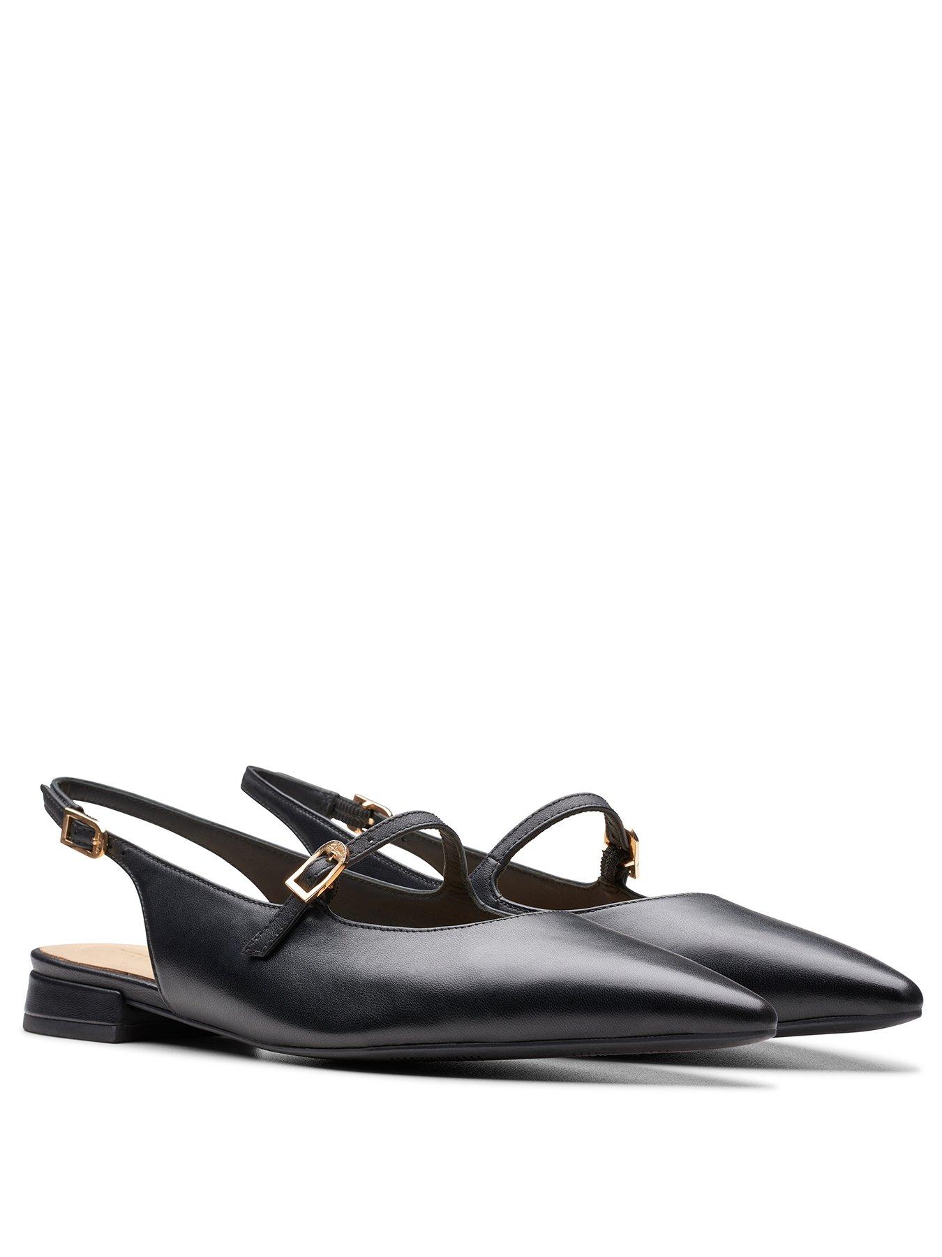 Image 2 of 6 of Clarks Sensa15 Shine Leather Low Heel&nbsp;Shoe - Black