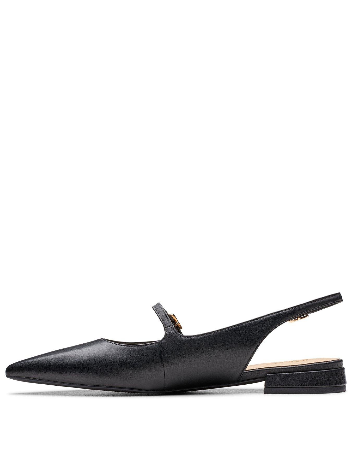 Image 4 of 6 of Clarks Sensa15 Shine Leather Low Heel&nbsp;Shoe - Black