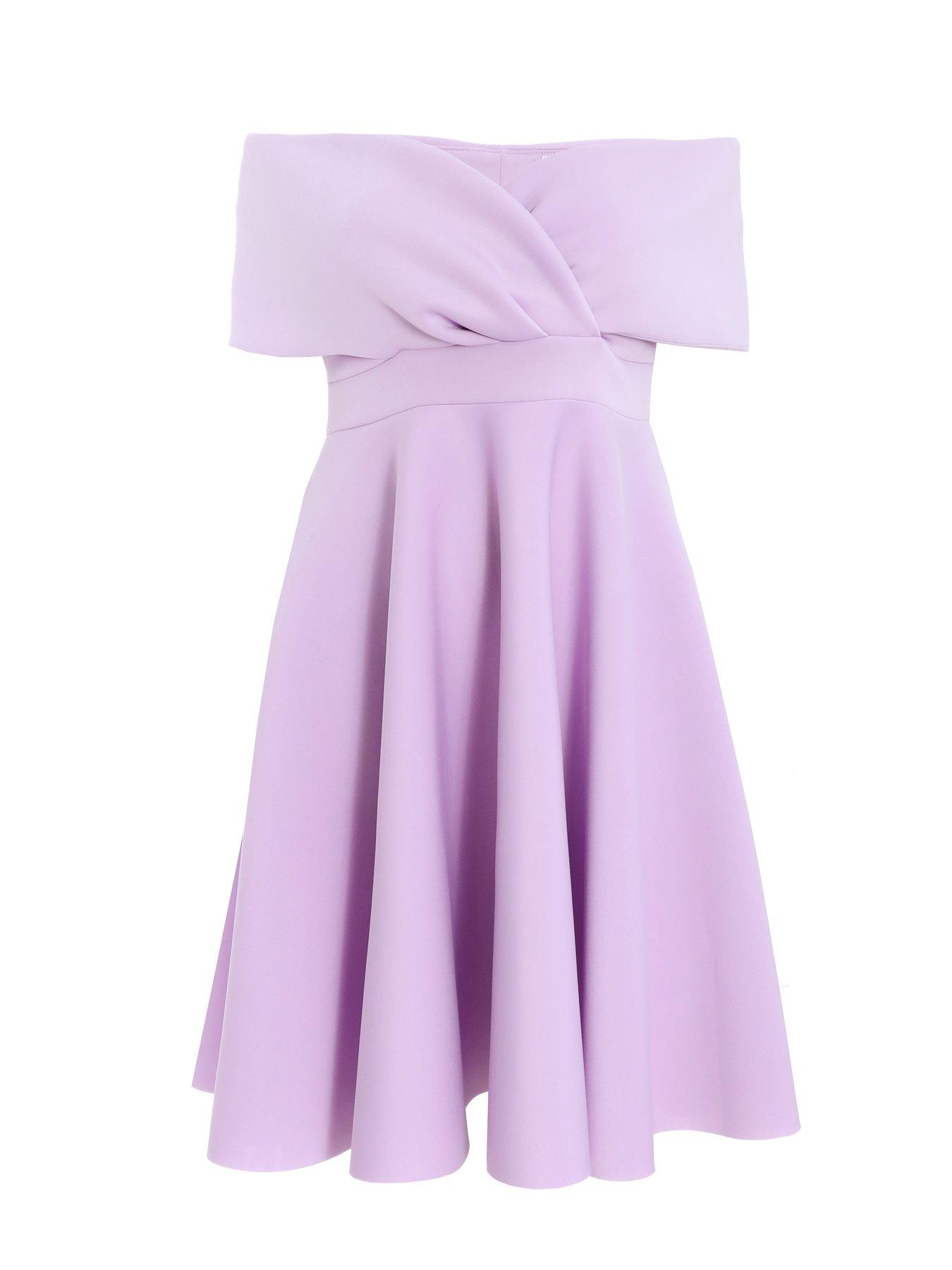 Quiz Curve Lilac Midi Skater Dress Very