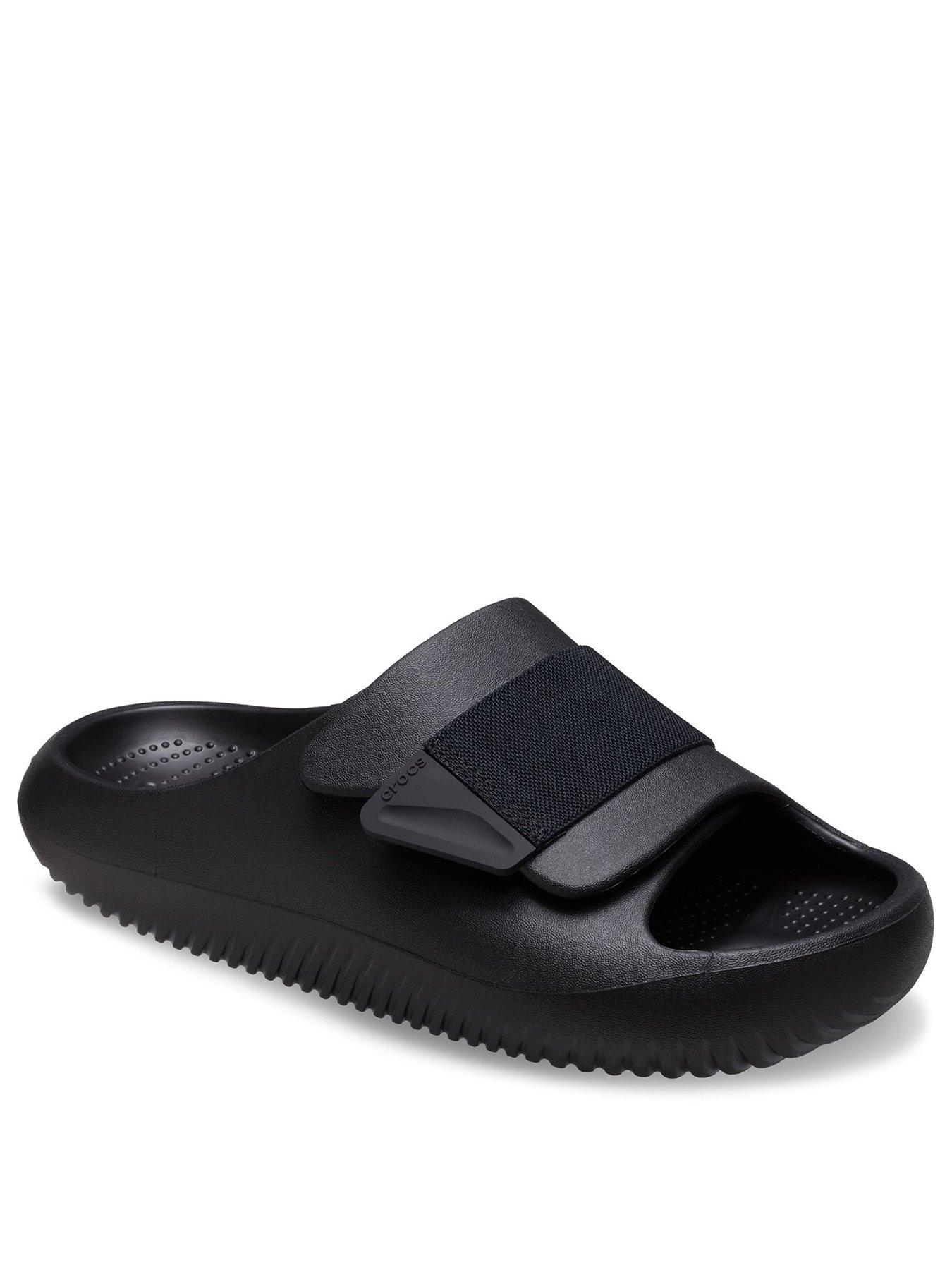 Crocs Men's Mellow Luxe Recovery Slide - Black | Very.co.uk