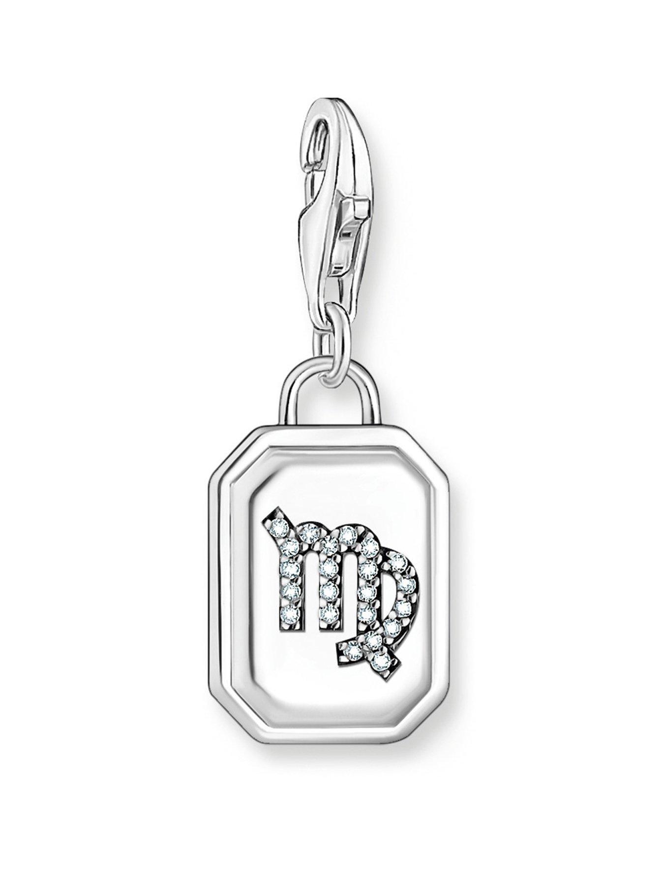 Thomas Sabo Libra Zodiac Charm: Retro-Inspired Octagon, 925 Silver
