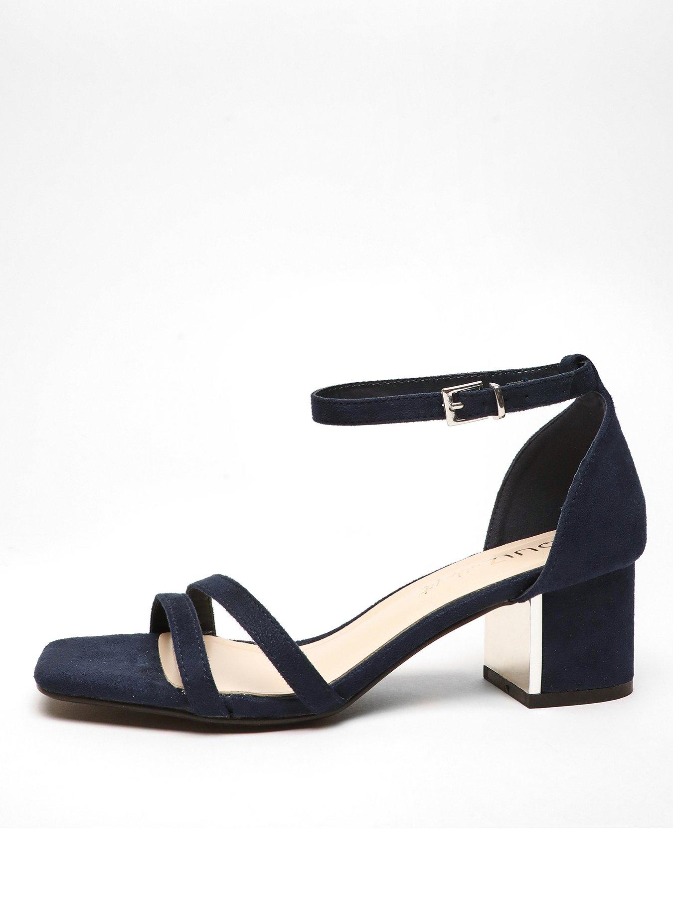 Blue heeled sandals uk hotsell