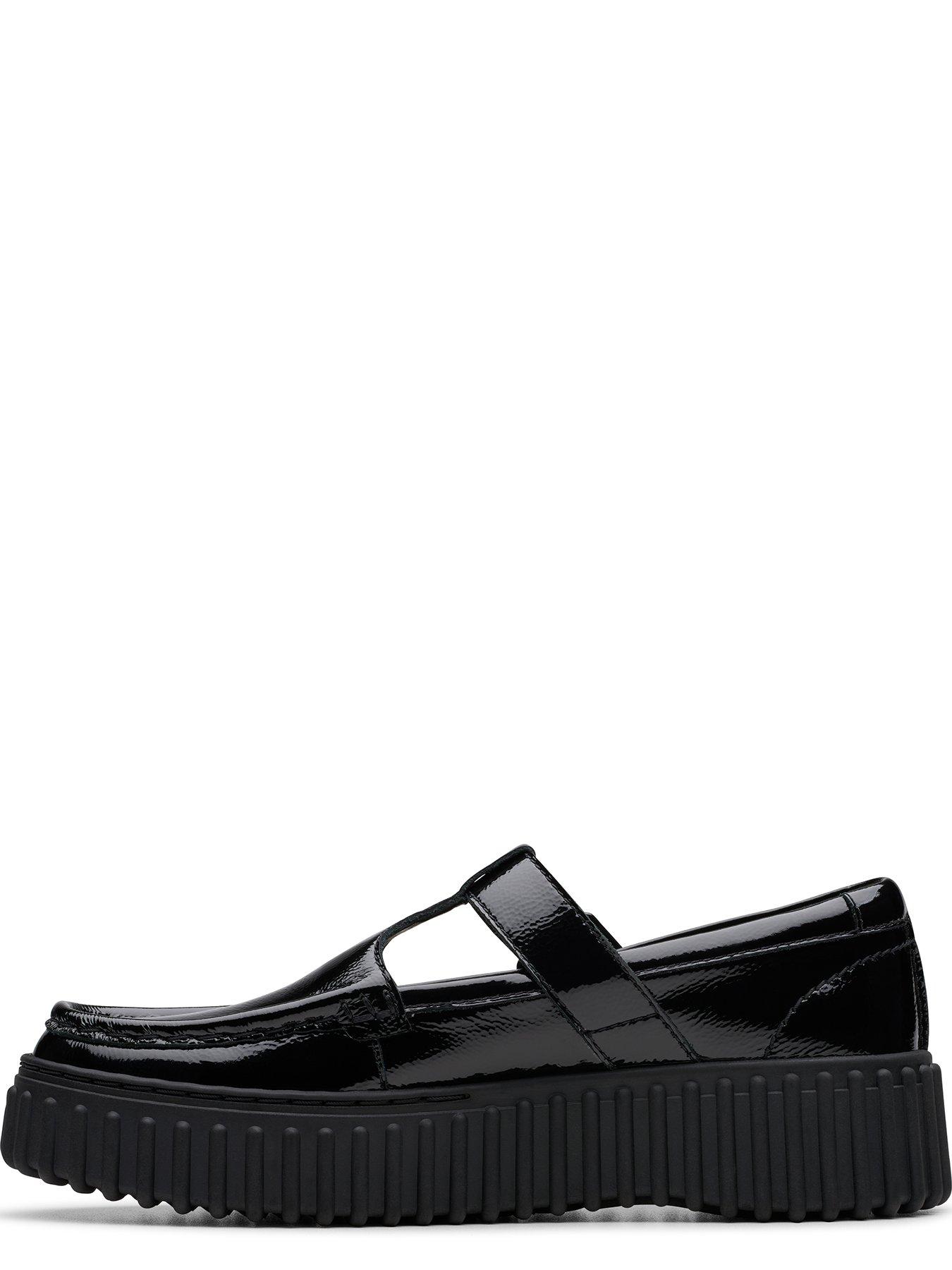 Clarks black flat orders shoes