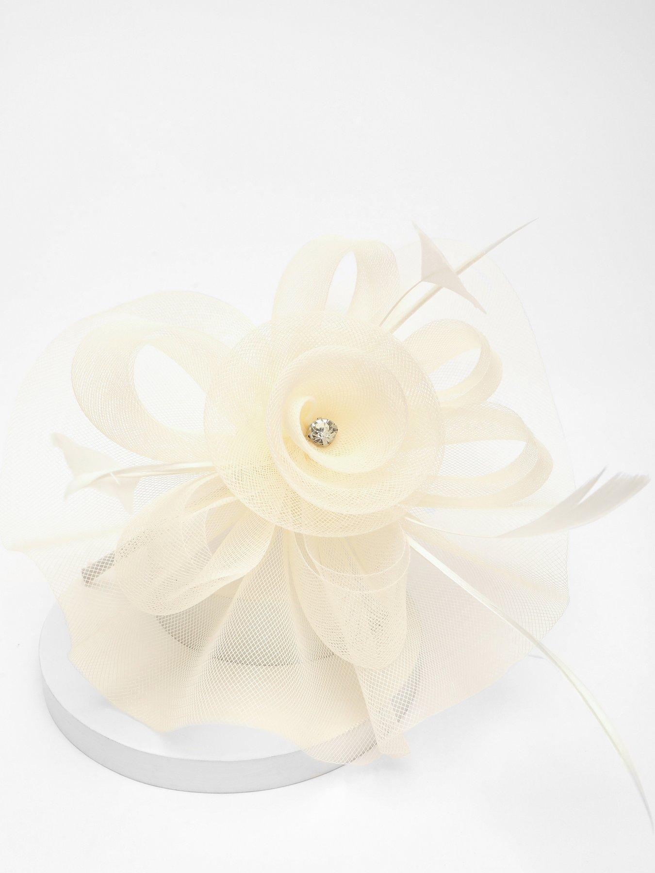 Quiz Cream Diamante Flower Headband Fascinator Very.co.uk