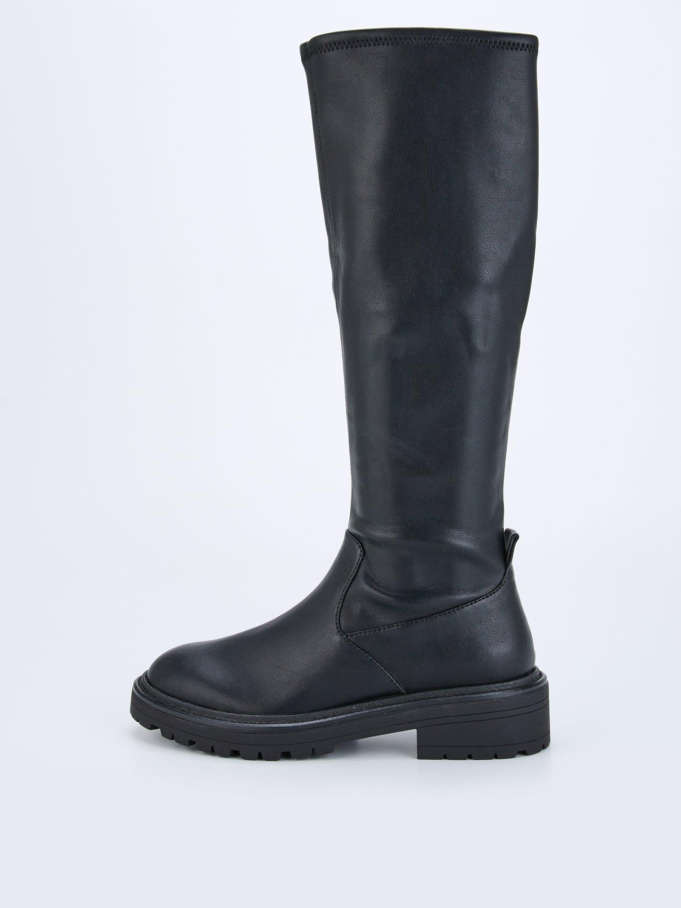 Everyday Knee High Sock Boot Black Very