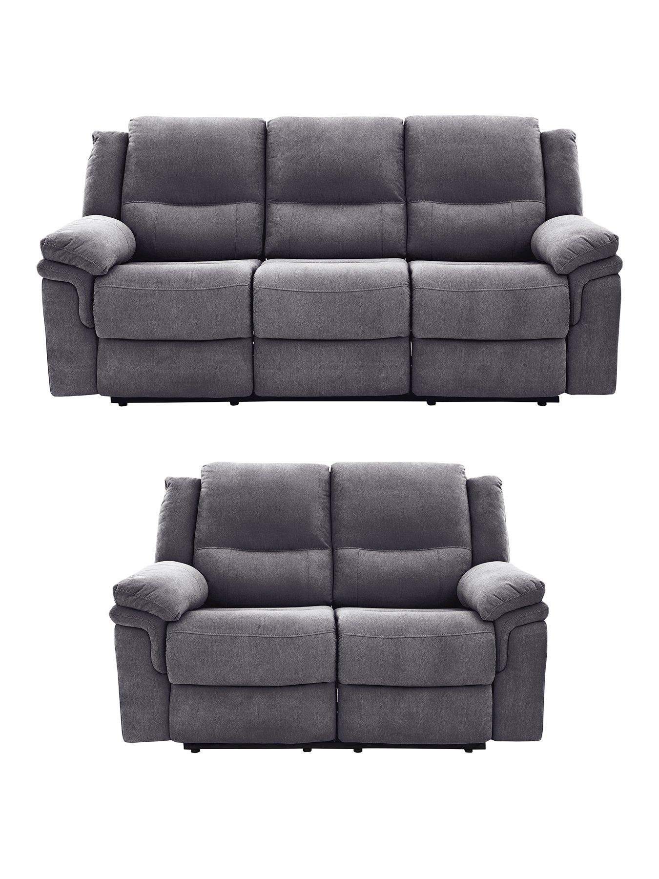 undefined Albion Fabric 3 + 2 Seater Manual Recliner Sofa