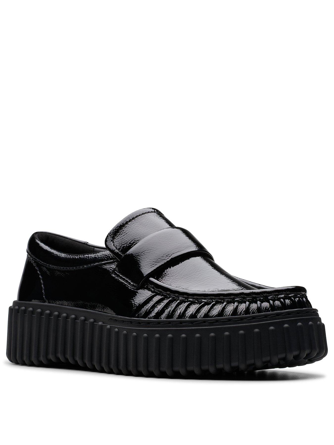 Clarks patent loafers hotsell
