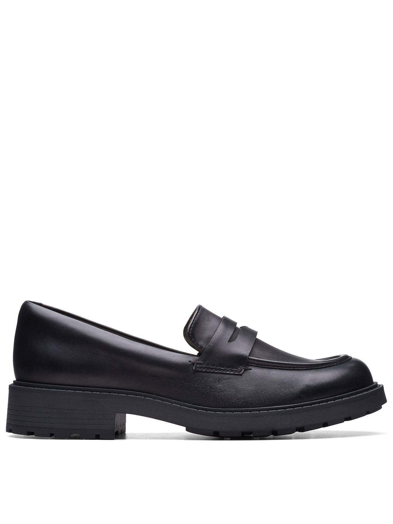 Clarks Orinocco Penny Loafer Black Leather Very