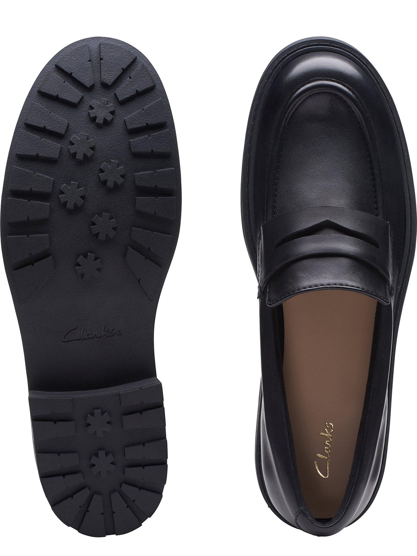 Clarks Orinocco Penny Loafer Black Leather Very