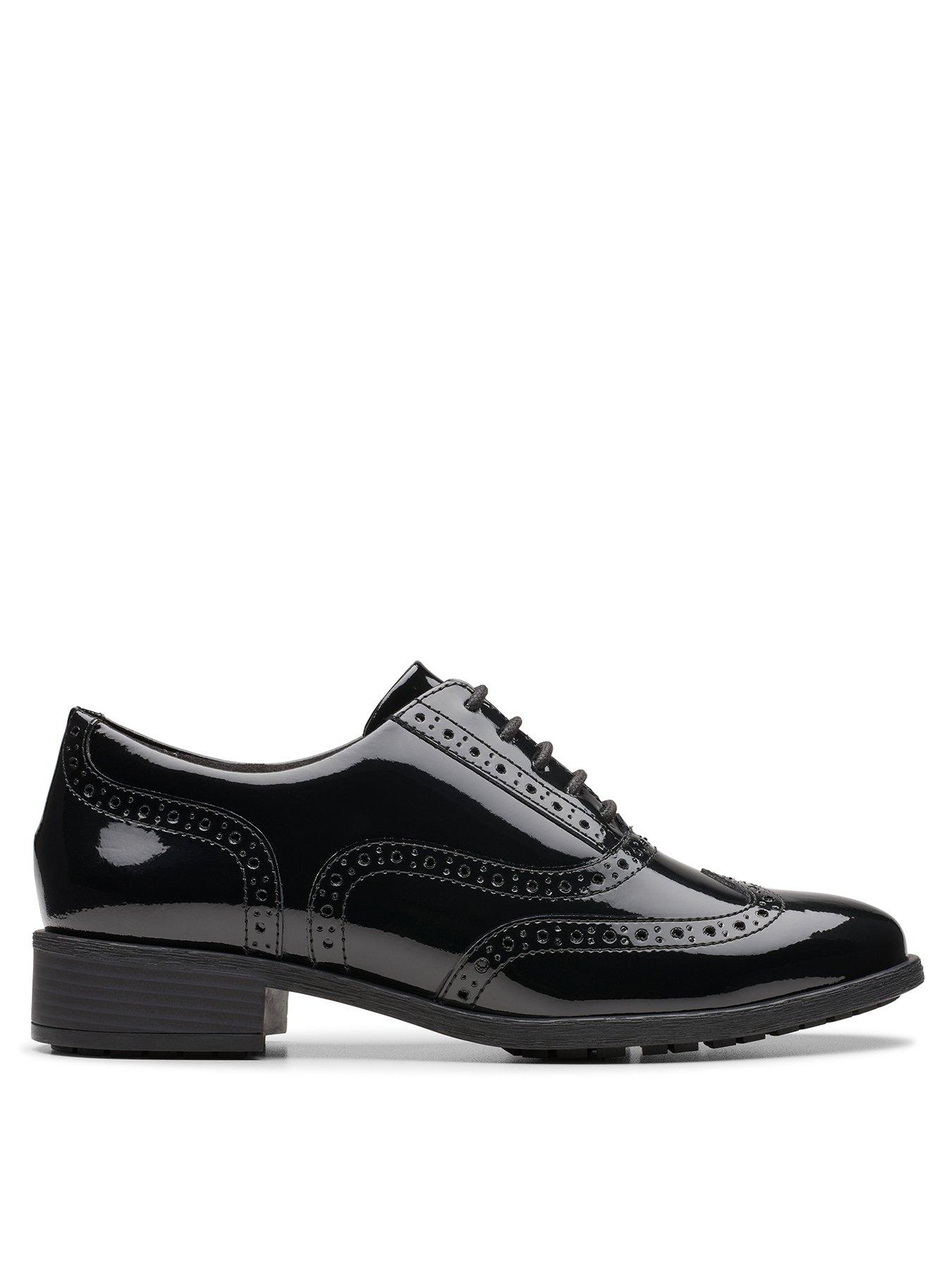 Clarks Orinoco2 Limit Wide Fit Brogue Black Patent Very