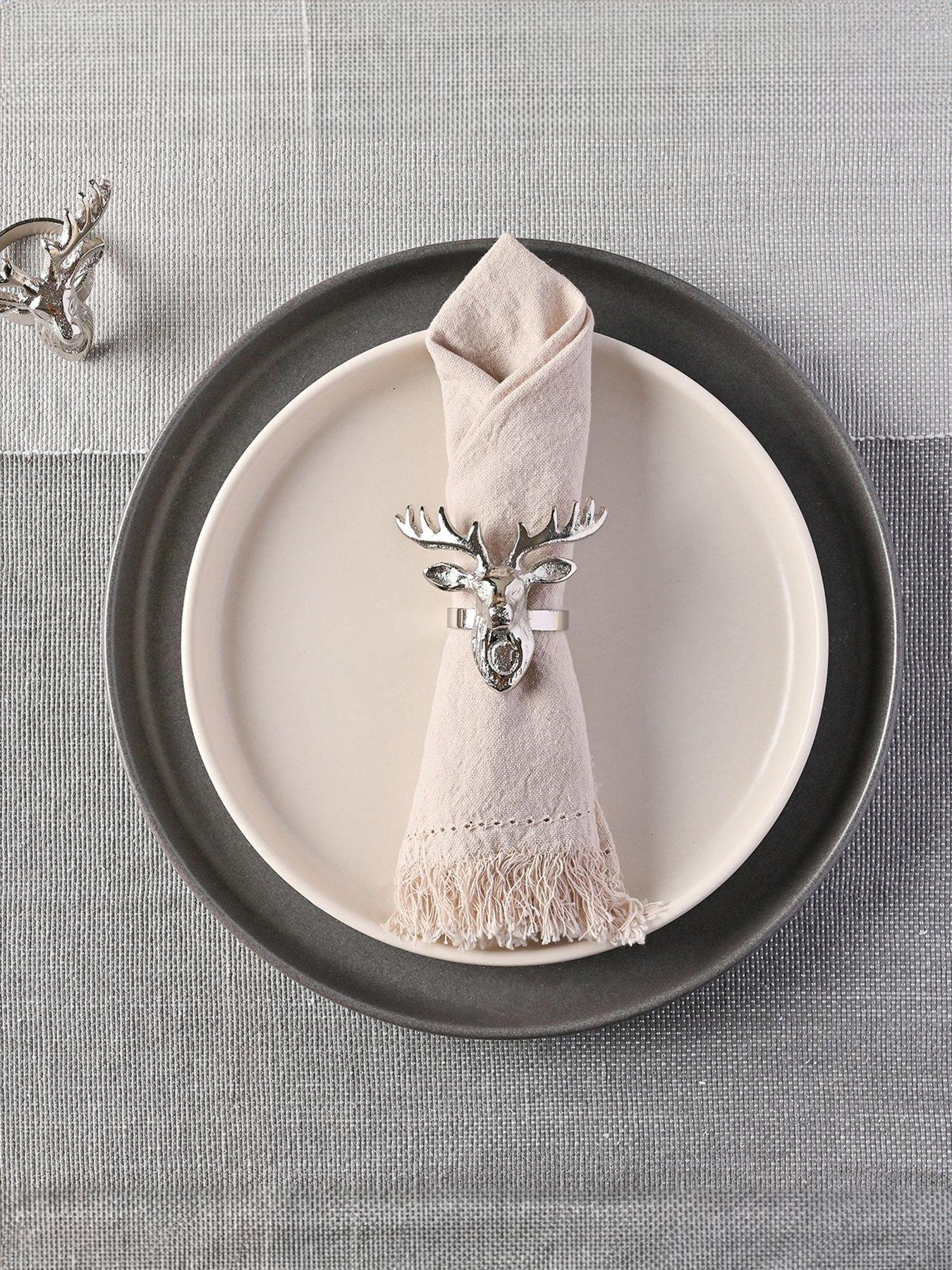 Product photograph of Very Home Set Of 4 Stag Shaped Napkin Holders from very.co.uk