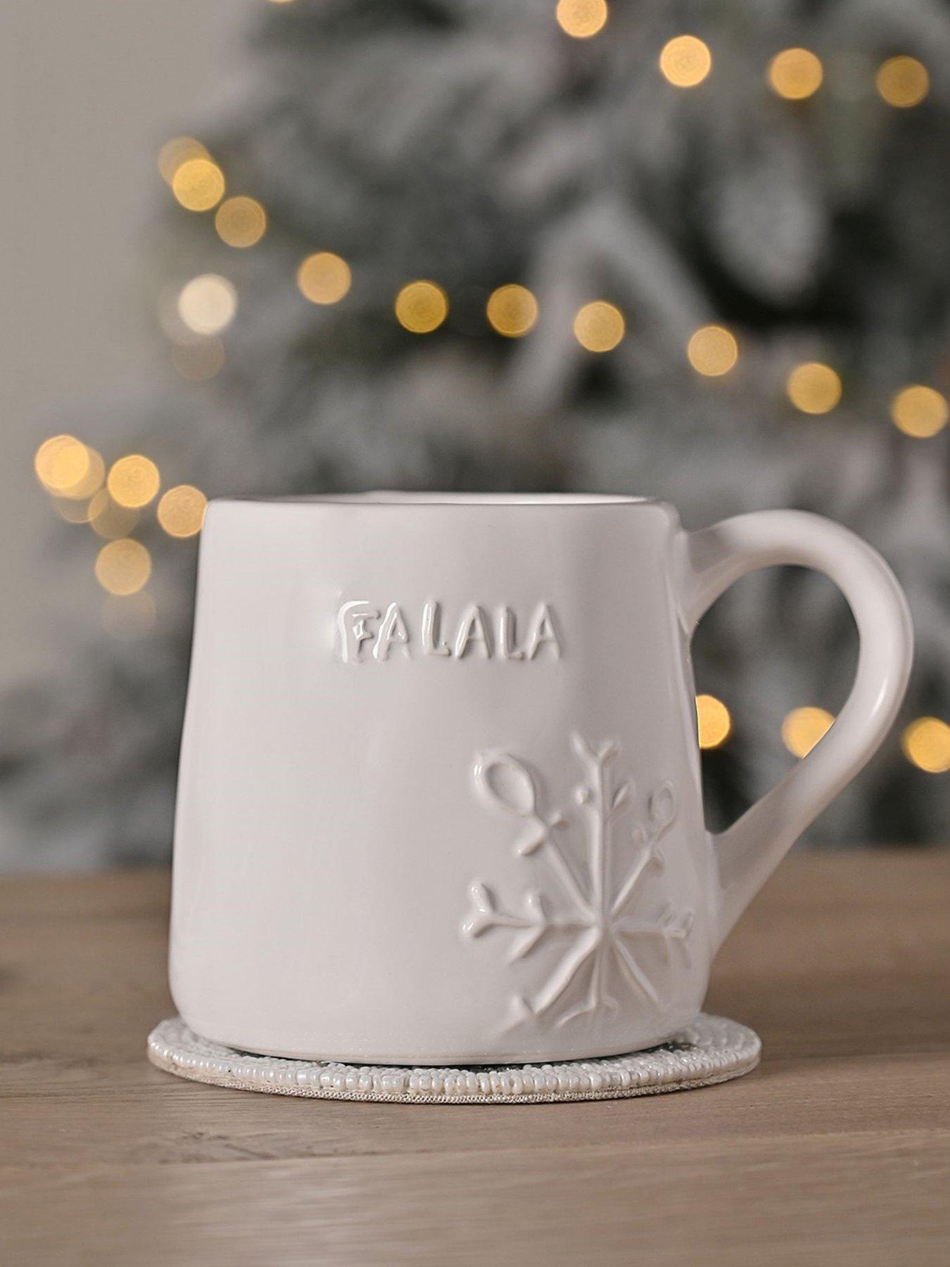 Product photograph of Very Home Ceramic Christmas Mug - Falala from very.co.uk