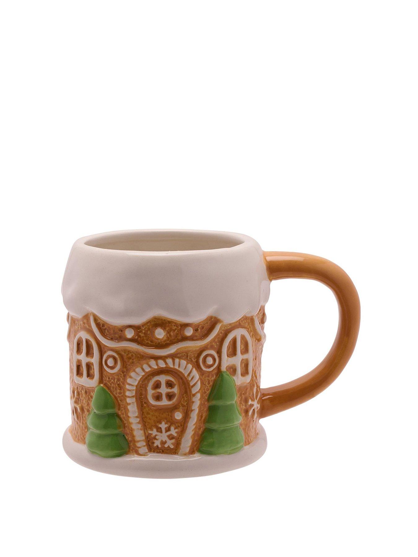 Product photograph of Very Home Gingerbread House Mug from very.co.uk