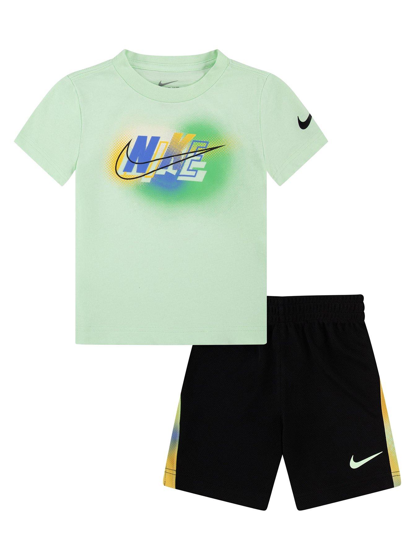 Nike Kids Boys Hazy Rays T-Shirt And Short Set - Black