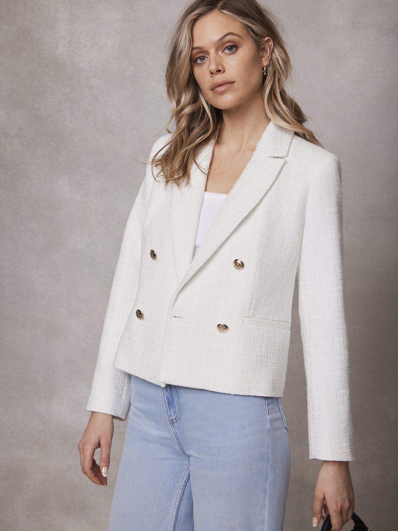 Mint Velvet Ivory Boucle Blazer | Very.co.uk