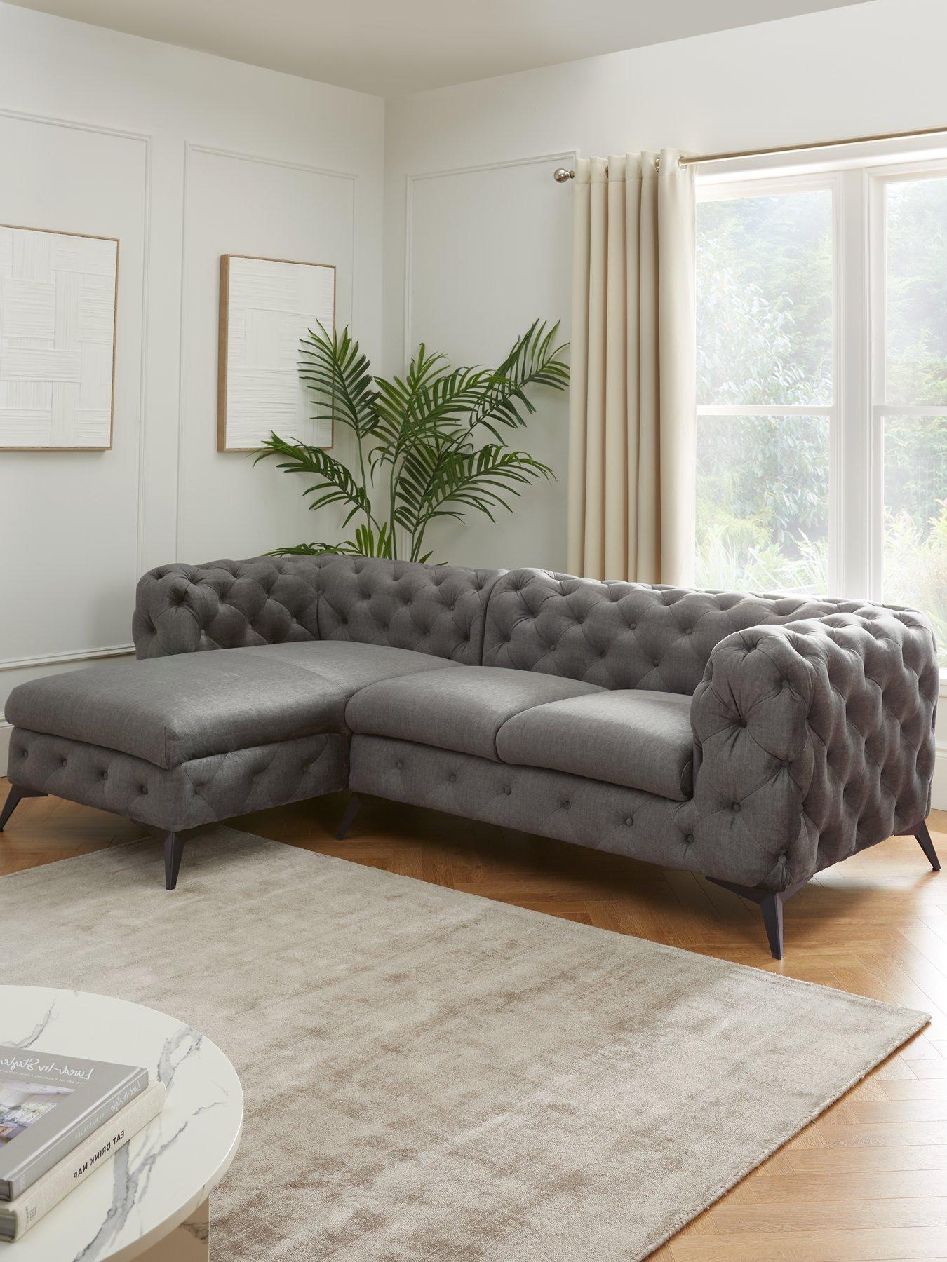 Very Home Chelsey Left Hand Fabric Corner Chaise Sofa - FSC® Certified