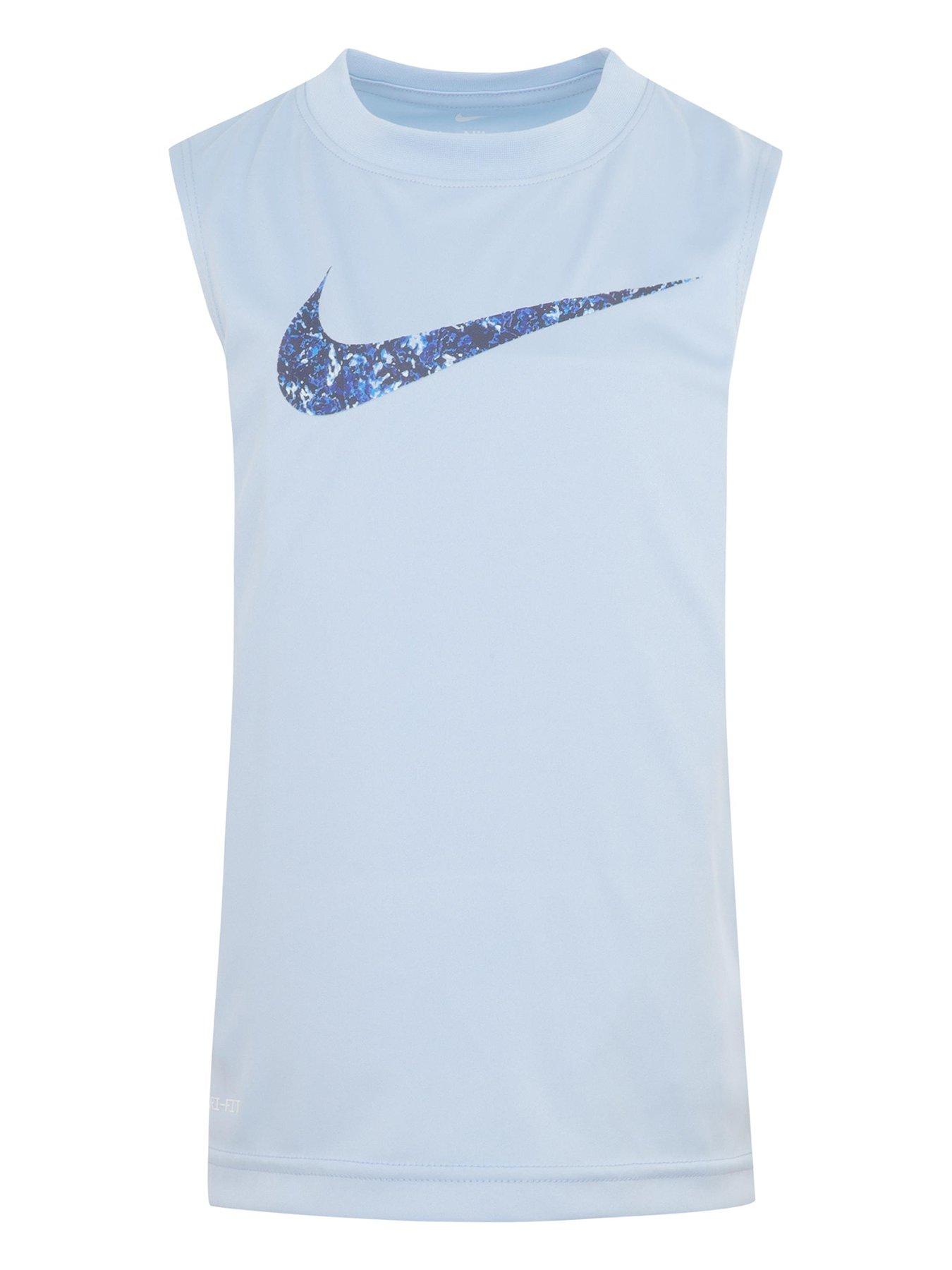 undefined Kids Boys Swoosh Tank - Blue
