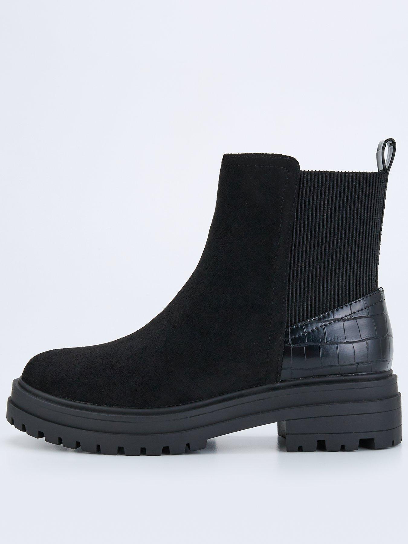 Very black ankle boots sales