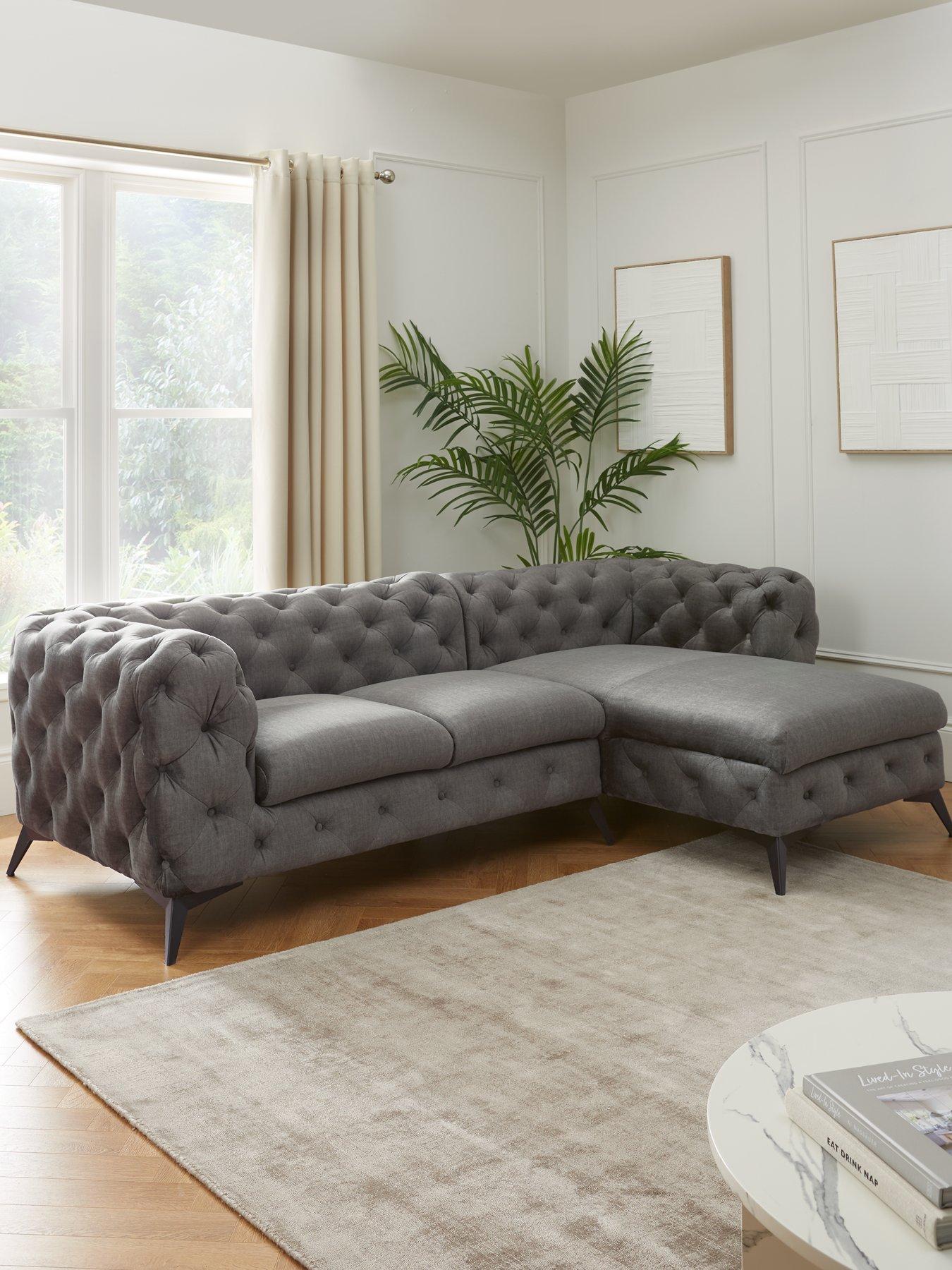Very Home Chelsey Right Hand Fabric Corner Chaise Sofa - FSC® Certified