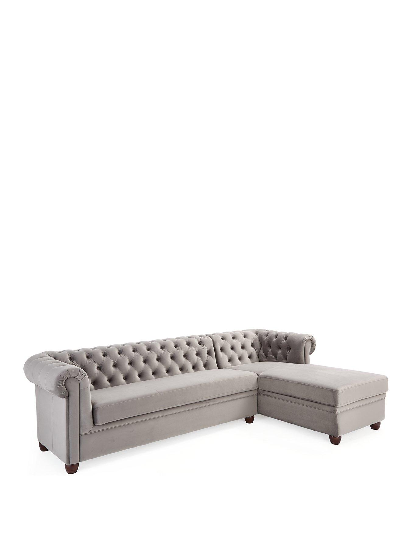 Image 3 of 7 of Very Home Chester Left Hand Fabric&nbsp;Corner&nbsp;Chaise Sofa&nbsp;- FSC Certified