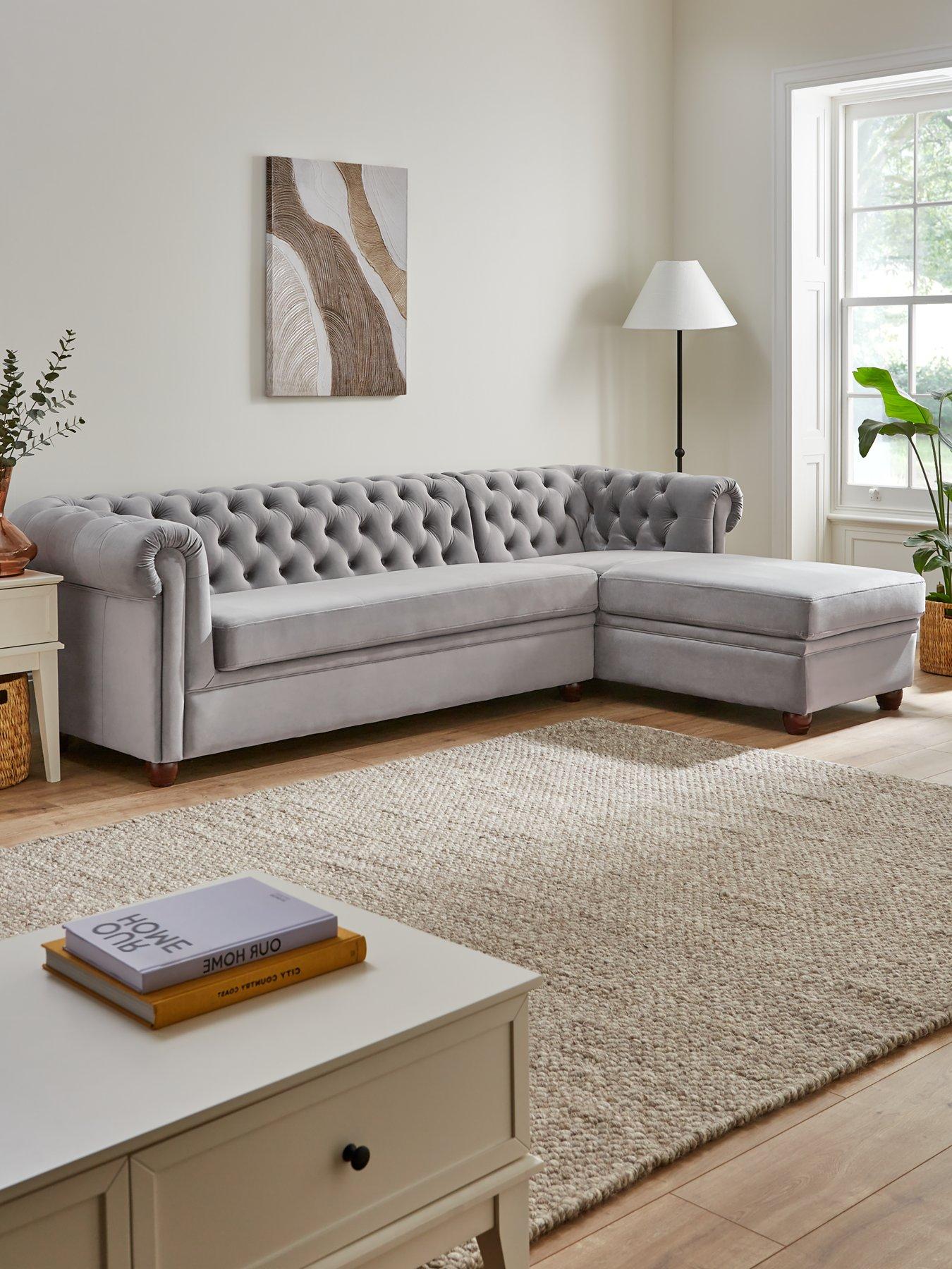 Product photograph of Very Home Chester Rh Chaise from very.co.uk