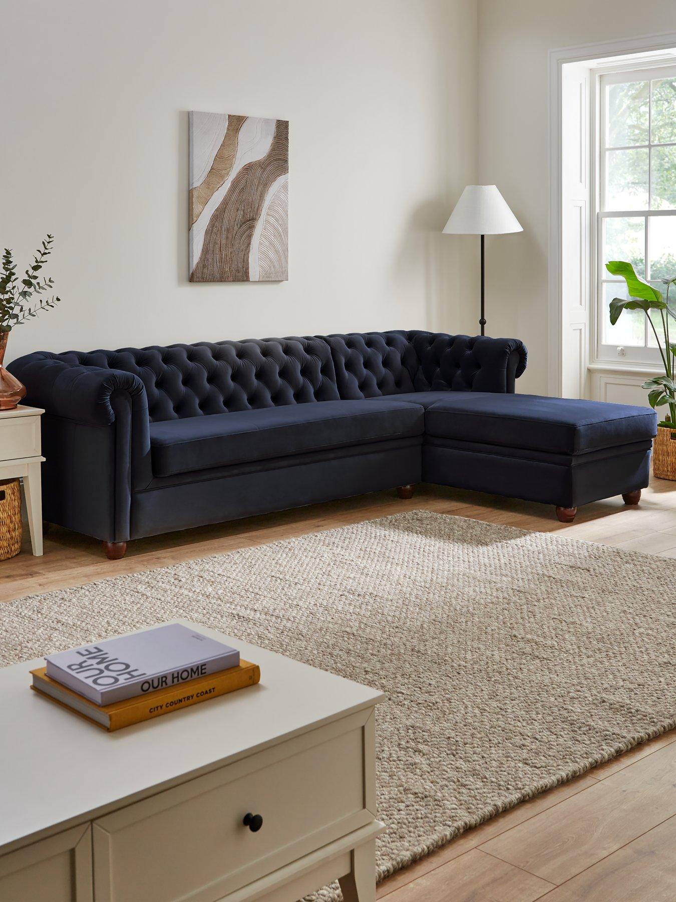 Image of Very Home Chester Right Hand Fabric Corner Chaise Sofa - FSC Certified