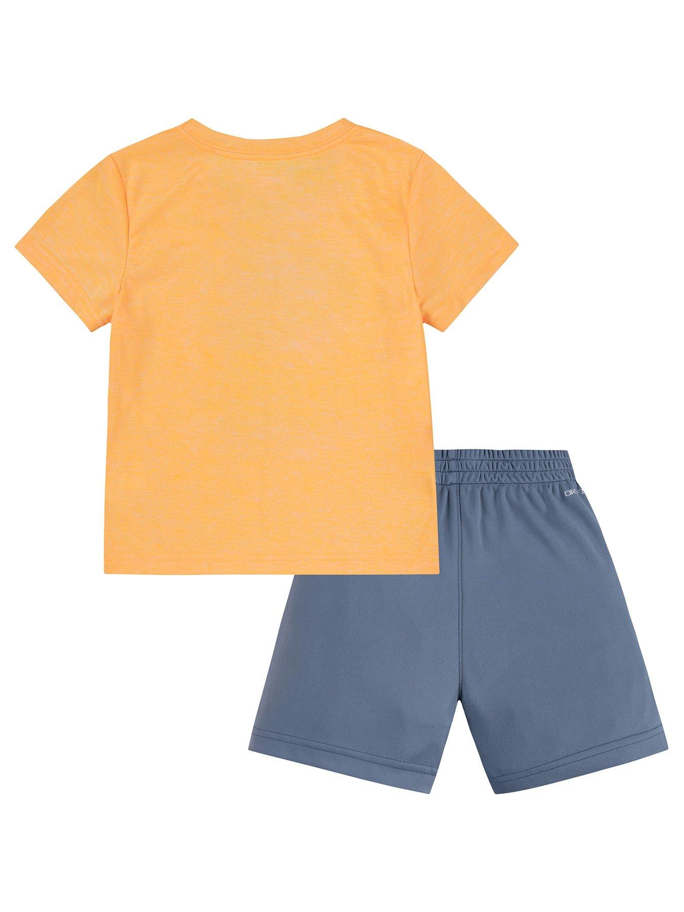 Nike Kids Boys Dropset T-shirt And Short Set - Grey | Very.co.uk