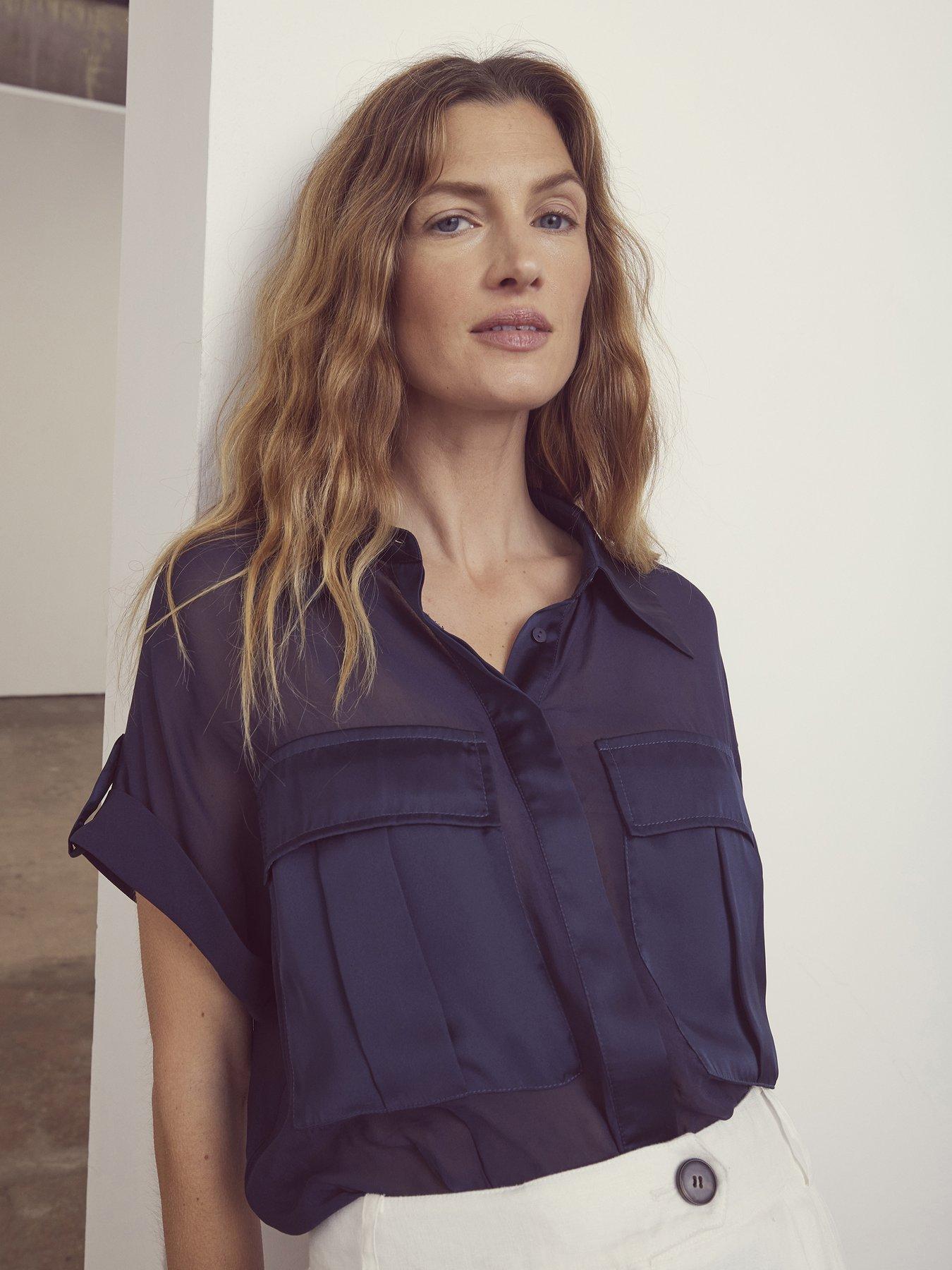 Mint Velvet Ink Utility Mix S/s Shirt | Very.co.uk 