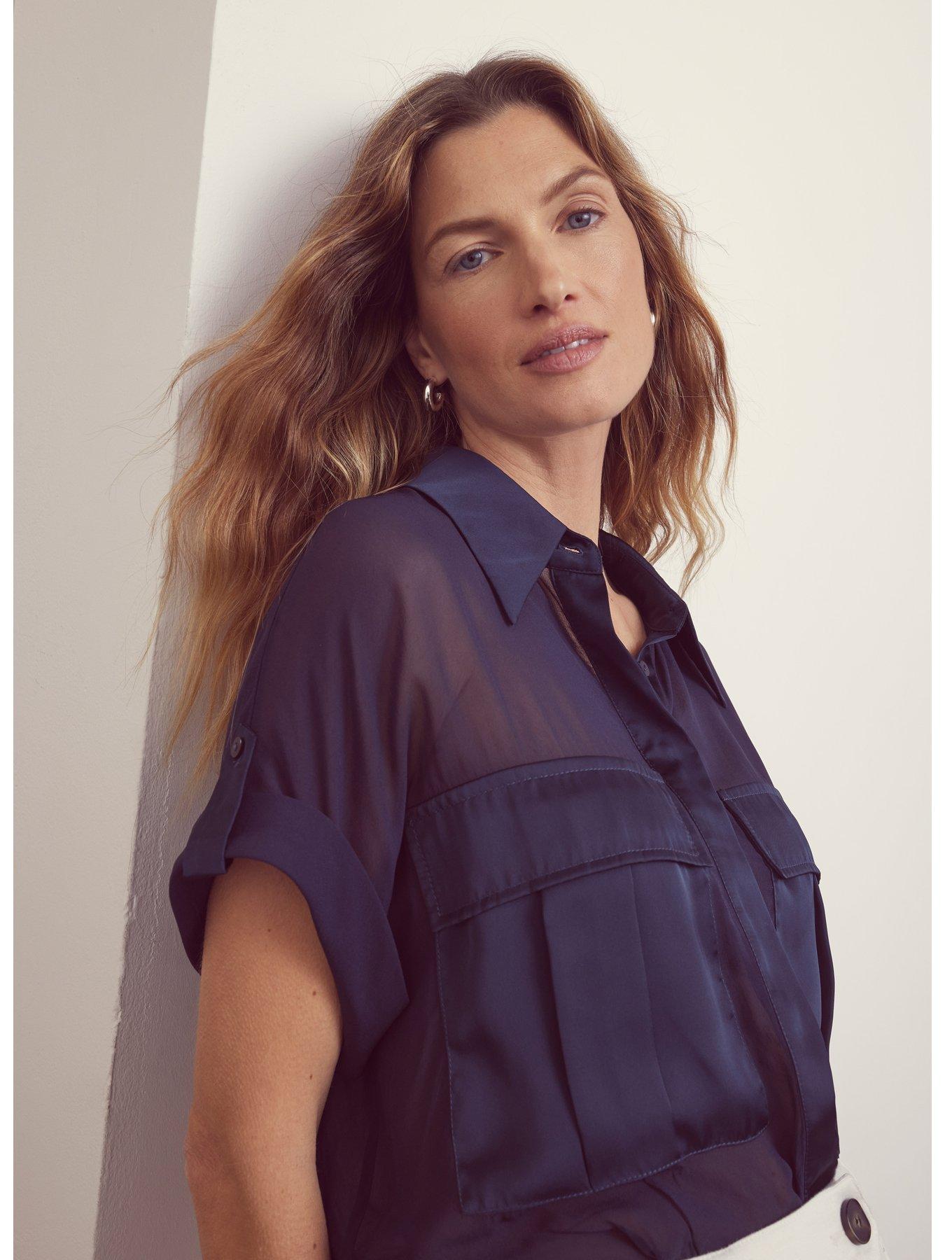 Mint Velvet Ink Utility Mix S/s Shirt | Very.co.uk 