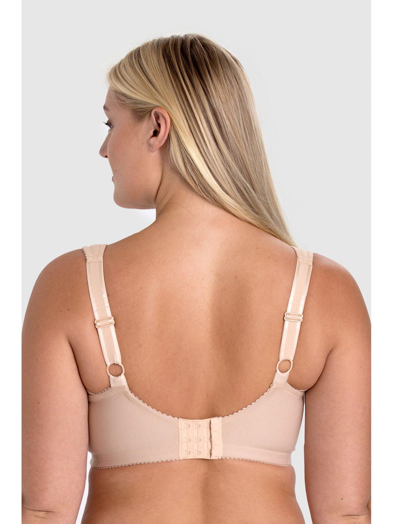 Image 2 of 4 of Miss Mary of Sweden Lovely Lace Non Wired Cotton Bra With Padded Side Support - Beige