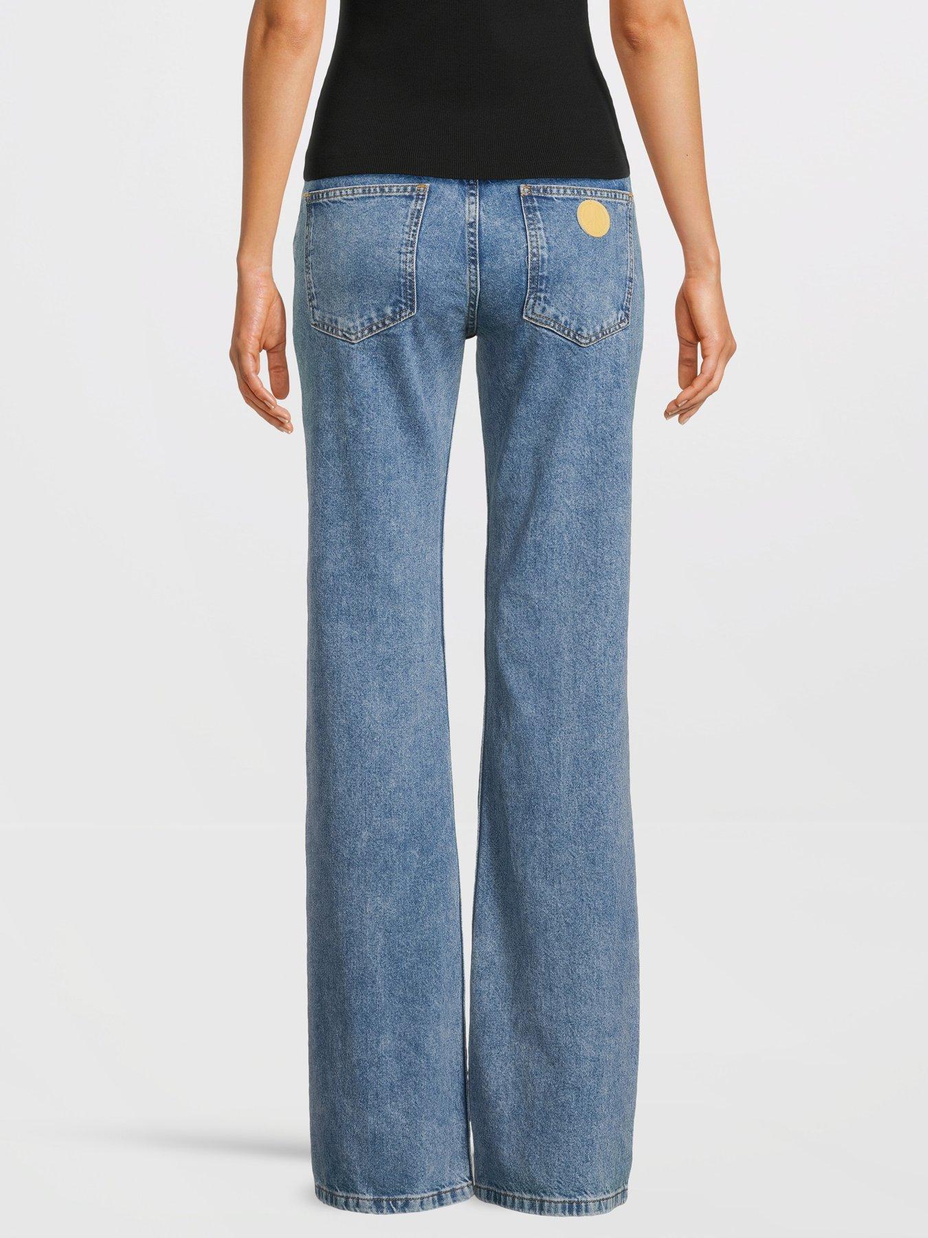 Image 2 of 5 of M05CH1N0 JEANS High Waist Straight Leg Jeans - Blue